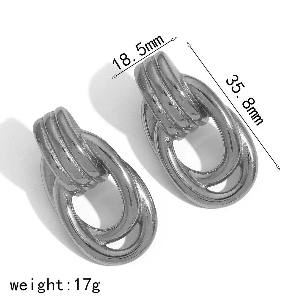 Vintage Stripe Knot Earrings