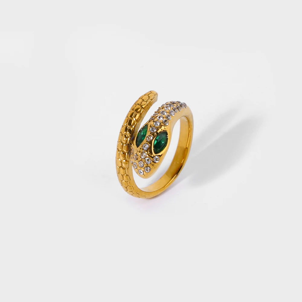 Emerald Serpent Ring