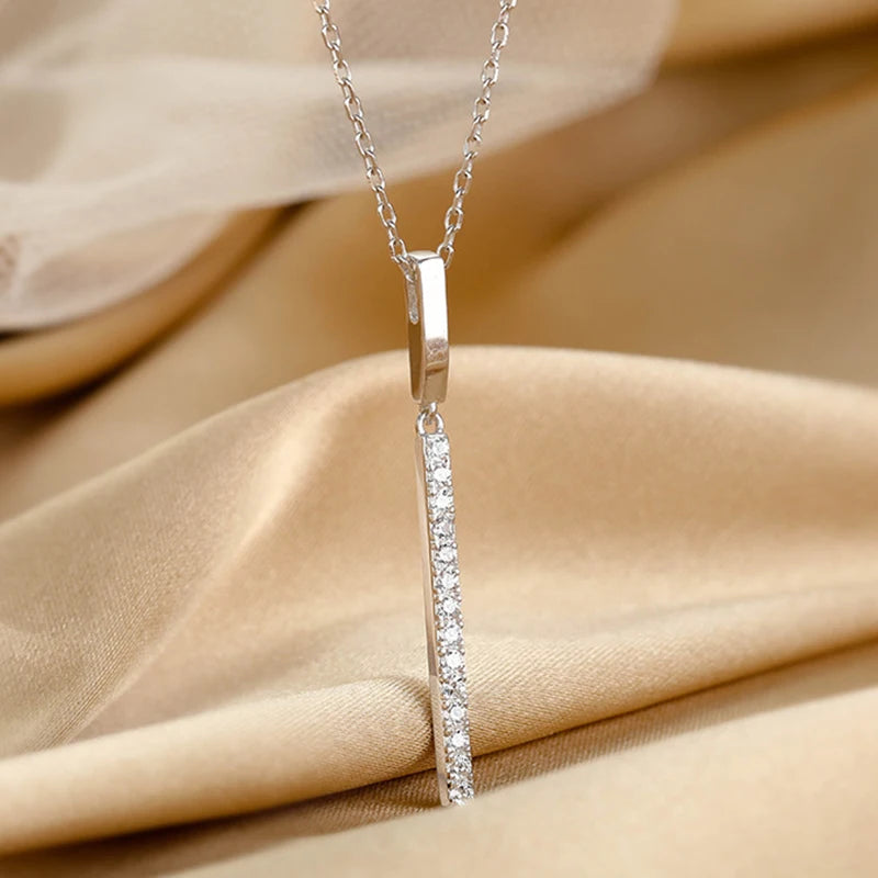 Timeless Zircon Strip Pendant