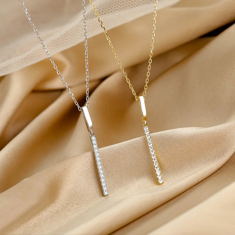 Timeless Zircon Strip Pendant