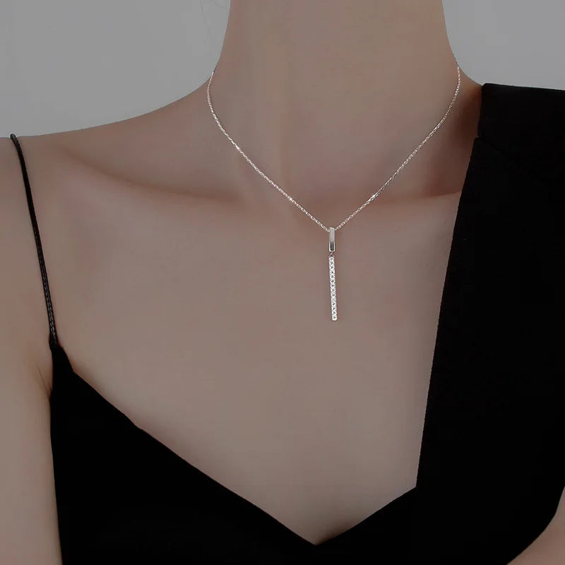 Timeless Zircon Strip Pendant
